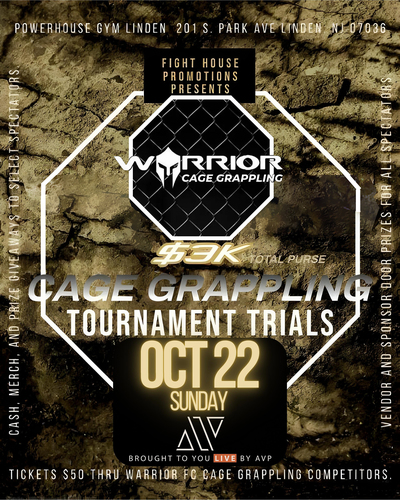 Warrior Cage Grappling Presents: Cage Grappling Tournament Trials October 22nd poster